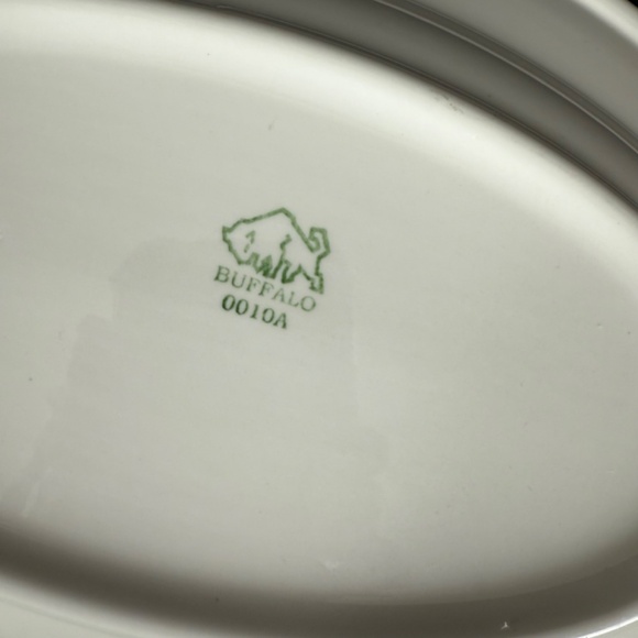 Vintage Buffalo China White 11.5 in Oval Platter Chop Plate Restaurant Ware USA - Picture 5 of 10